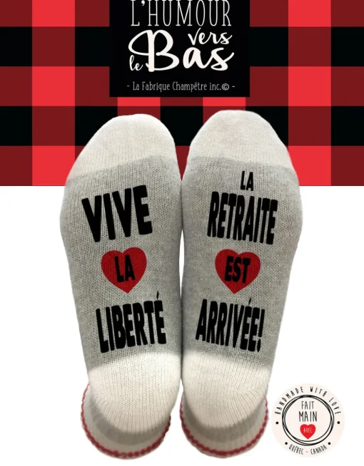 Bas de laine - Vive la liberté par La Fabrique Champêtre