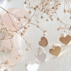 Boucles d'oreilles "Éclipse Totale du Coeur" argent