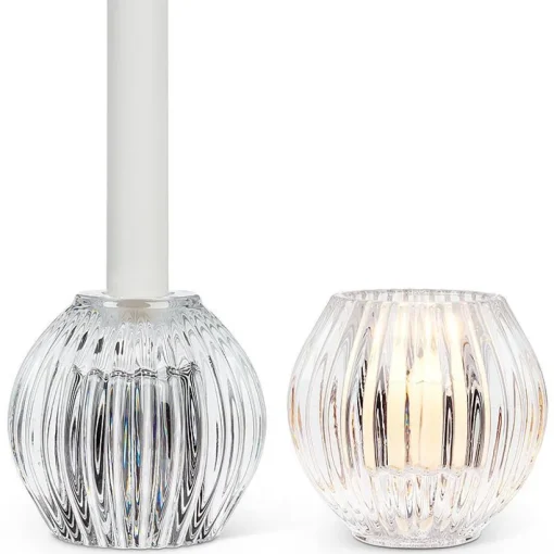 Bougeoir boule transparent