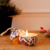 Bougie décorative de Noël aux canneberges épicées