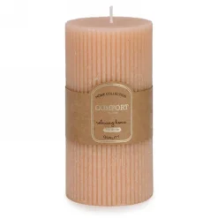 Bougie striée pêche