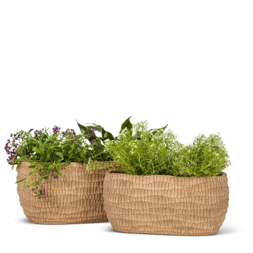 Cache pot strié