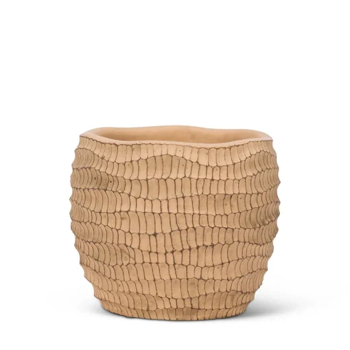Cache pot strié
