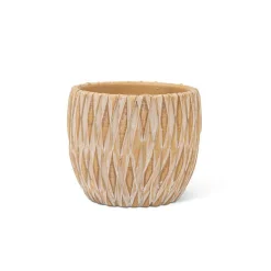 Cache-pot à motif beige