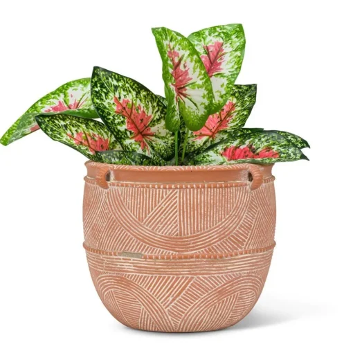 Cache-pot terracotta rustique