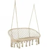Chaise double à suspendre en macramé naturel