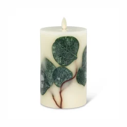 Chandelle à flamme sécuritaire à l'eucalyptus