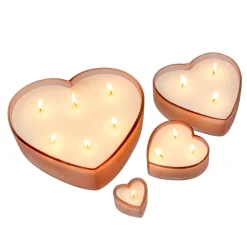 Chandelle Coeur blush fleur d'oranger
