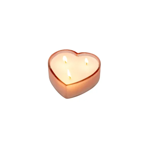 Chandelle Coeur blush fleur d'oranger