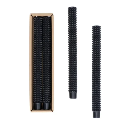 Chandelle longue cloutée noire
