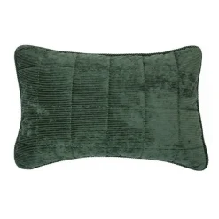 Courtepointe en velours vert Corduroy