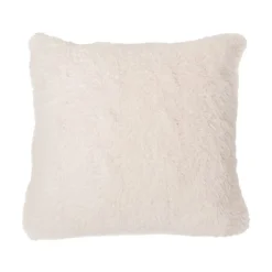 Coussin en fausse fourrure Beverly crème