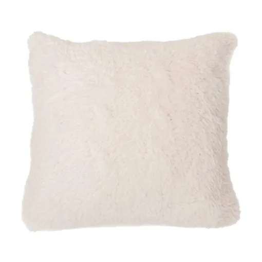 Coussin en fausse fourrure Beverly crème
