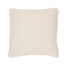 Coussin en tricot Basket ivoire