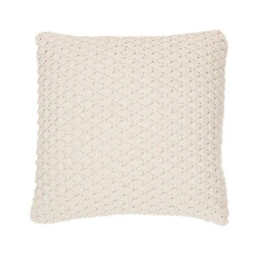 Coussin en tricot Basket ivoire