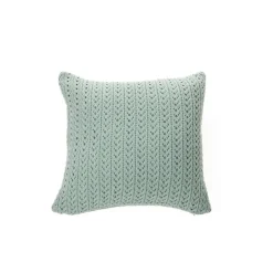 Coussin en tricot Naja sauge