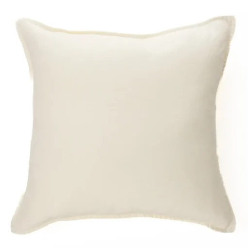 Coussin Linen stone wash crème