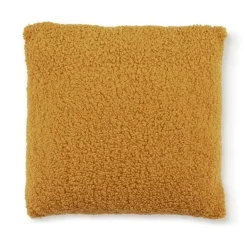 Coussin Sherpa ocre