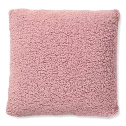 Coussin sherpa rose