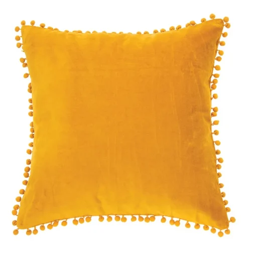 Coussin Velvet moutarde par Brunelli
