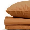 Ens. Draps coton lavé Brique
