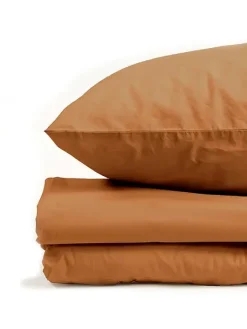 Ens. Draps coton lavé Brique