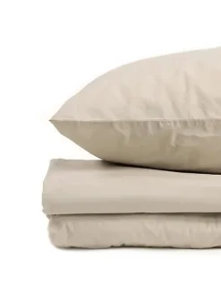 Ens. Draps coton lavé Crème