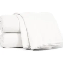 Ensemble de draps en flannel blanc