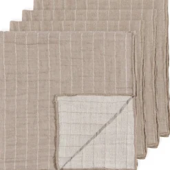 Ensemble de linges de table tissés taupe