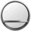 Grand miroir rond avec tablette