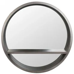 Grand miroir rond avec tablette