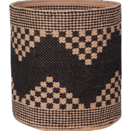 Grand panier en coton Rise Onyx