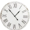 Horloge murale en ivoire vieilli avec chiffres romain