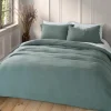 Housse de couette Lin bleu steel