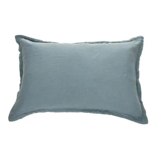 Housse de couette Lin bleu steel