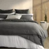 Housse de couette Linen Stone Wash charcoal