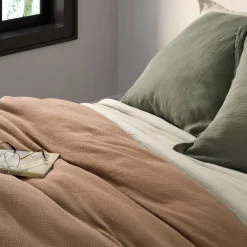 Housse de couette Muslin olive