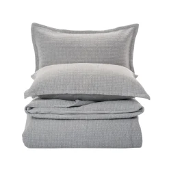 Housse de couette piquée Rustic gris par Brunelli