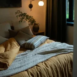 Housse de couette Rêverie en lin Curry