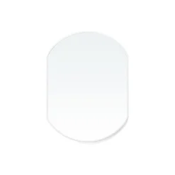 Miroir oval Brady blanc