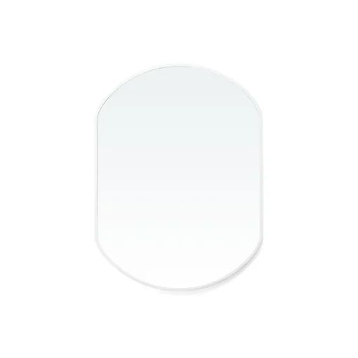 Miroir oval Brady blanc