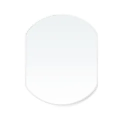 Miroir oval Brady blanc