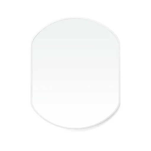 Miroir oval Brady blanc