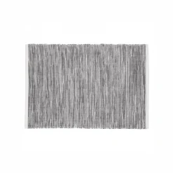 Napperon à motif ligné gris et blanc