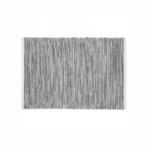 Napperon à motif ligné gris et blanc