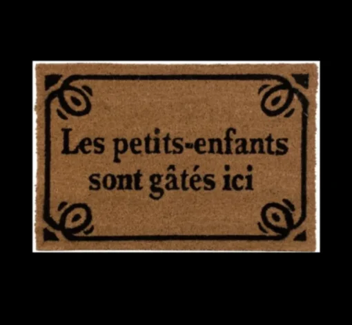 Paillasson les petits enfants sont gatés ici