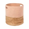 Panier blush et naturel