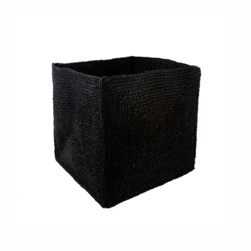 Panier Leila en jute noir