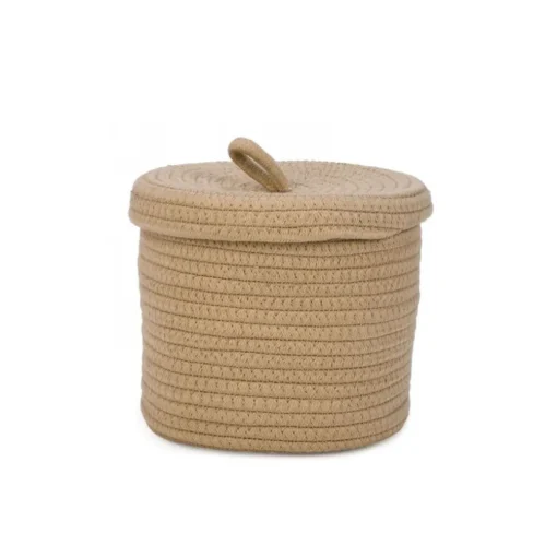 Panier naturel avec couvercle
