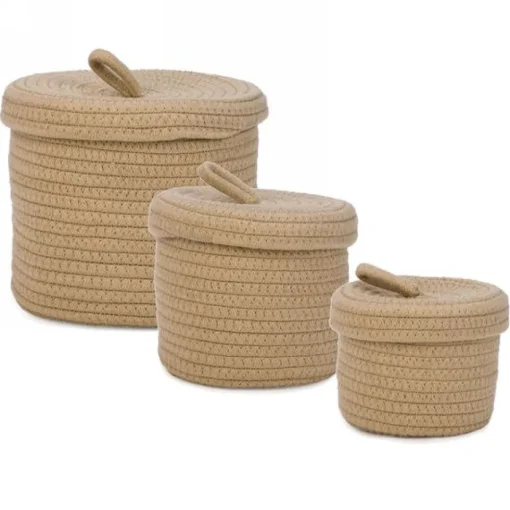 Panier naturel avec couvercle